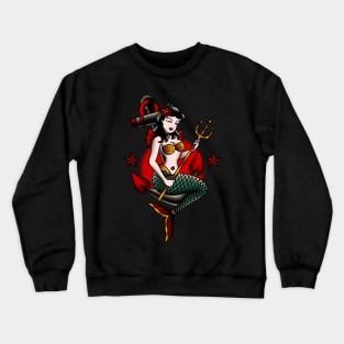 American Traditional Nautical Mermaid Crewneck Sweatshirt